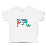 Toddler Clothes My Peepaw Loves Me Brontosaurus and Stegosaurus Toddler Shirt