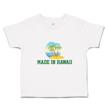 Cute Toddler Clothes Made in Hawaii with Tropical Beach Background Toddler Shirt