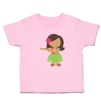 Toddler Girl Clothes Cute Dancing Hawaiian Girl Flower Skirt Grass Toddler Shirt