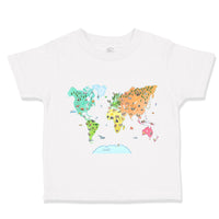 Toddler Clothes Map of Animals Around The World Toddler Shirt Cotton