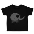 Toddler Clothes Grey Elephant with The Trump up Zoo Funny Toddler Shirt Cotton