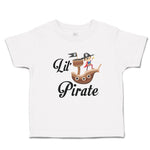 Cute Toddler Clothes Wooden Ship and Pirate in Search of Treasure Chests Cotton