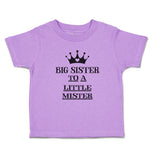Toddler Girl Clothes Big Sister to A Little Mister with Crown and Little Heart