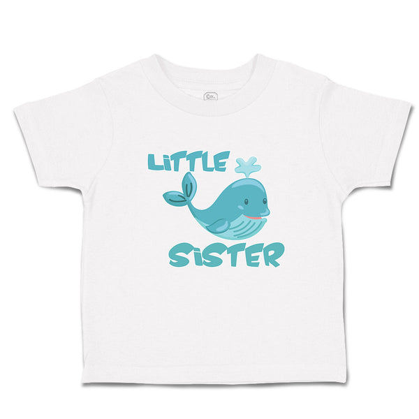 Toddler Girl Clothes Little Sister and An Cute Dolphin Toddler Shirt Cotton