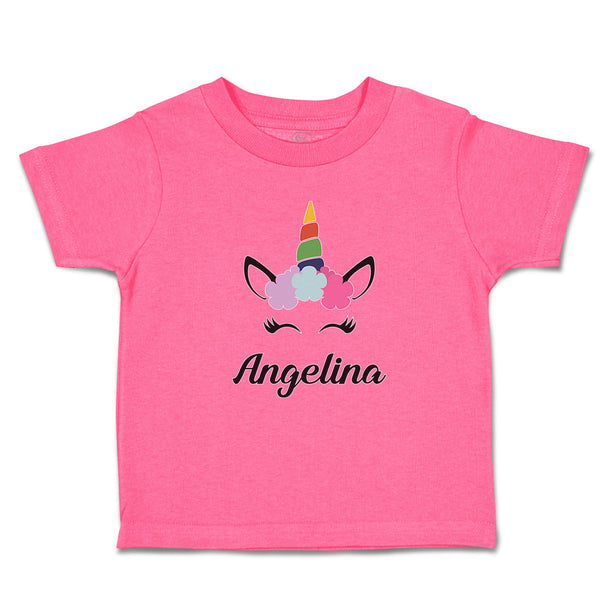 Toddler Girl Clothes Angelina Your Name Cute Unicorn Toddler Shirt Cotton