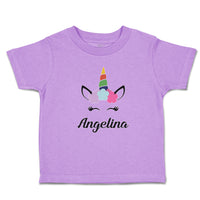 Toddler Girl Clothes Angelina Your Name Cute Unicorn Toddler Shirt Cotton