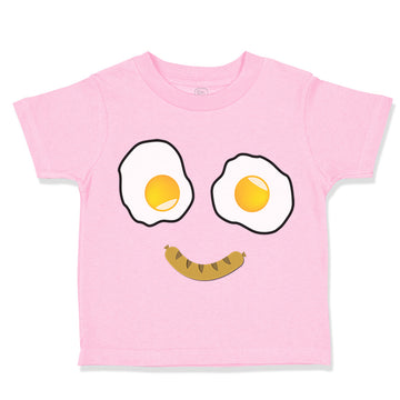 Toddler Clothes Egg and Bacon Face Toddler Shirt Baby Clothes Cotton