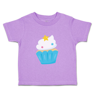 Toddler Clothes Cupcake Stars Blue Food and Beverages Desserts Toddler Shirt