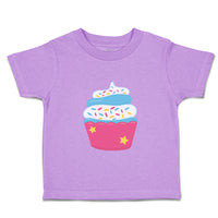 Toddler Clothes Blue Dark Pink Cupcake Food and Beverages Cupcakes Toddler Shirt