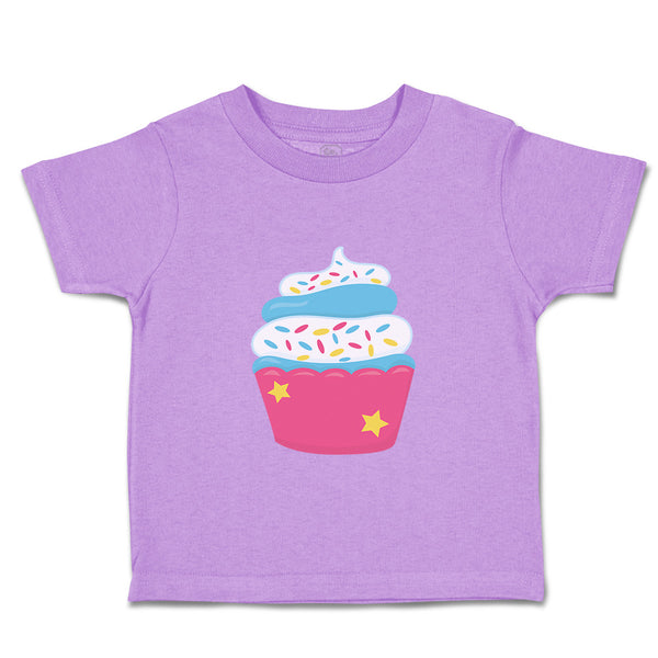 Toddler Clothes Blue Dark Pink Cupcake Food and Beverages Cupcakes Toddler Shirt