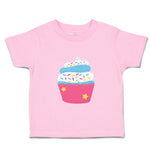 Toddler Clothes Blue Dark Pink Cupcake Food and Beverages Cupcakes Toddler Shirt