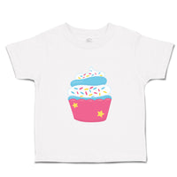 Toddler Clothes Blue Dark Pink Cupcake Food and Beverages Cupcakes Toddler Shirt