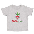 Toddler Clothes Radish with Smile Vegetable Toddler Shirt Baby Clothes Cotton