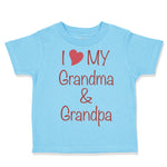 Toddler Clothes I Love My Grandma and Grandpa Grandfather Toddler Shirt Cotton