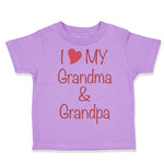 Toddler Clothes I Love My Grandma and Grandpa Grandfather Toddler Shirt Cotton