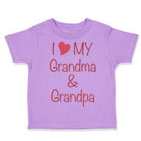 Toddler Clothes I Love My Grandma and Grandpa Grandfather Toddler Shirt Cotton