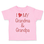 Toddler Clothes I Love My Grandma and Grandpa Grandfather Toddler Shirt Cotton