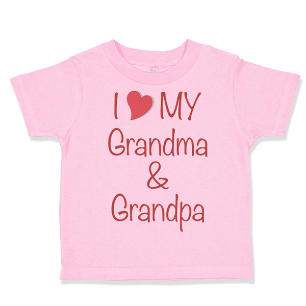 Toddler Clothes I Love My Grandma and Grandpa Grandfather Toddler Shirt Cotton