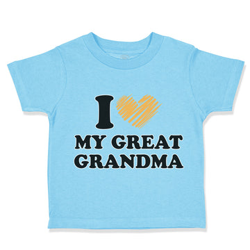 Toddler Clothes I Love My Great Grandma Grandparents A Toddler Shirt Cotton