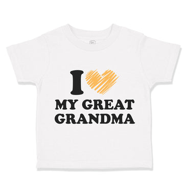 Toddler Clothes I Love My Great Grandma Grandparents A Toddler Shirt Cotton