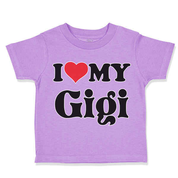 Toddler Clothes I Heart My Gigi Grandma Grandmother Toddler Shirt Cotton