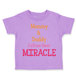 Toddler Clothes Mommy and Daddy's Little Miracle Toddler Shirt Cotton