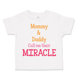 Toddler Clothes Mommy and Daddy's Little Miracle Toddler Shirt Cotton