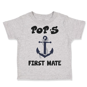 Toddler Clothes Pop's First Mate Grandpa Grandfather Toddler Shirt Cotton