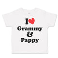 Toddler Clothes I Love My Grammy and Pappy Grandparents Toddler Shirt Cotton