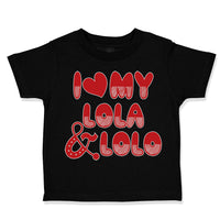 Toddler Clothes I Heart My Lola and Lolo Grandpa Grandfather Toddler Shirt