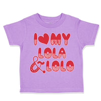 Toddler Clothes I Heart My Lola and Lolo Grandpa Grandfather Toddler Shirt