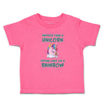 Toddler Girl Clothes Happeir than A Unicorn Eating Cake on A Rainbow Cotton