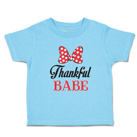 Toddler Clothes Thankull Babe with Polkat Dots Bowtie Toddler Shirt Cotton