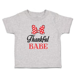 Toddler Clothes Thankull Babe with Polkat Dots Bowtie Toddler Shirt Cotton