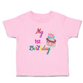 Toddler Clothes My 1St Birthday with Delicious Cake on Candles Toddler Shirt