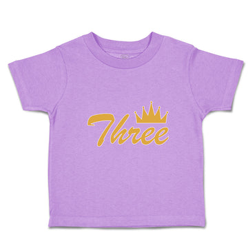 Toddler Clothes 3 Number Name with Crown Toddler Shirt Baby Clothes Cotton