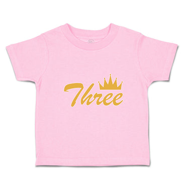 Toddler Clothes 3 Number Name with Crown Toddler Shirt Baby Clothes Cotton