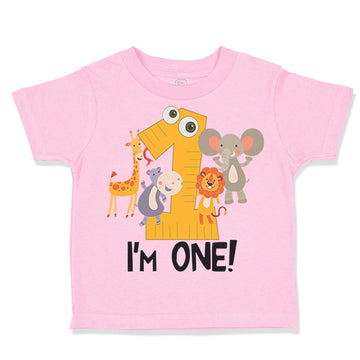 Toddler Clothes I'M 1! Birthday First Birthday 1 Year Old Toddler Shirt Cotton