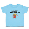 Toddler Clothes Bearry Christmas Teddy Bear Sitting Crown Heart Hand Cotton