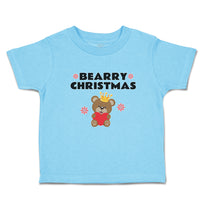 Toddler Clothes Bearry Christmas Teddy Bear Sitting Crown Heart Hand Cotton