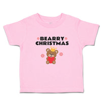 Toddler Clothes Bearry Christmas Teddy Bear Sitting Crown Heart Hand Cotton