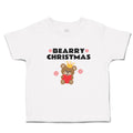 Toddler Clothes Bearry Christmas Teddy Bear Sitting Crown Heart Hand Cotton