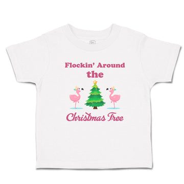 Toddler Clothes Flockin' Around The Christmas Tree with Flamingo Birds Cotton