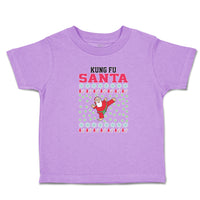 Toddler Clothes Kung Fu Santa Funny Pose Toddler Shirt Baby Clothes Cotton