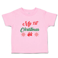 Toddler Clothes My 1St Christmas with Red Jingle Bells Toddler Shirt Cotton