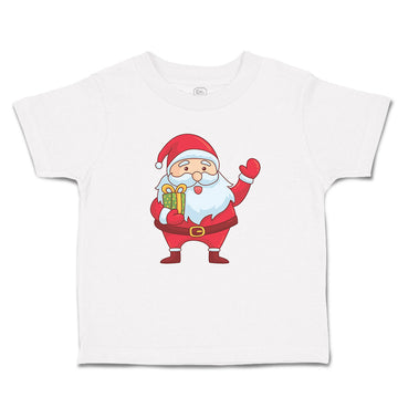 Toddler Clothes Christmas Santa Claus with Gift Box Wishing Everyone Cotton