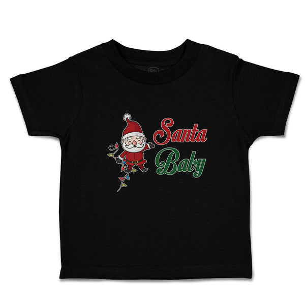 Toddler Clothes Santa Baby with Santa Claus Toddler Shirt Baby Clothes Cotton