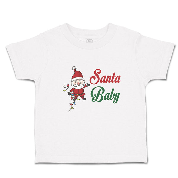 Toddler Clothes Santa Baby with Santa Claus Toddler Shirt Baby Clothes Cotton