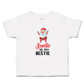 Toddler Clothes Santa Is My Bestie Toddler Shirt Baby Clothes Cotton