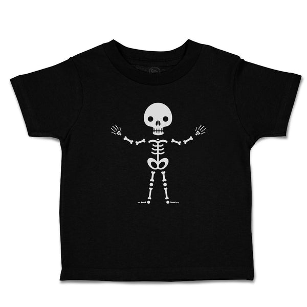 Cute Toddler Clothes Silhouette Skeleton Skull Body Toddler Shirt Cotton